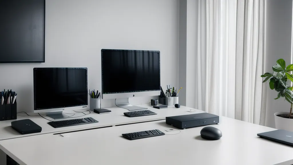 IT admin typing at a home office keyboard during a malware recovery and system file repair session